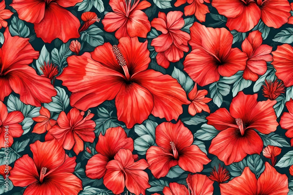 pattern with red flowers pattern with red flowers