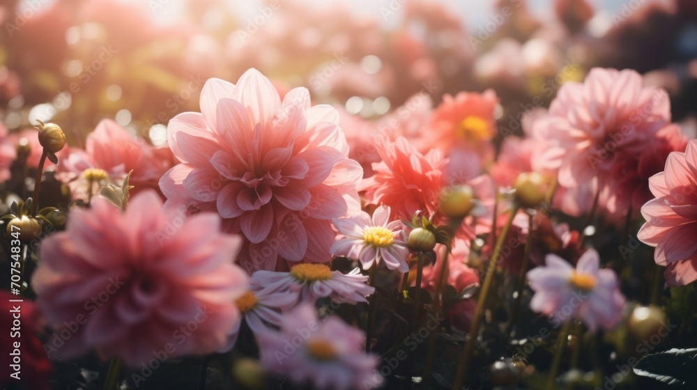 color gradients in a blooming flower garden color gradients in a blooming flower garden