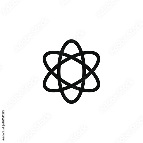 Atom molecule science icon isolated on transparent background