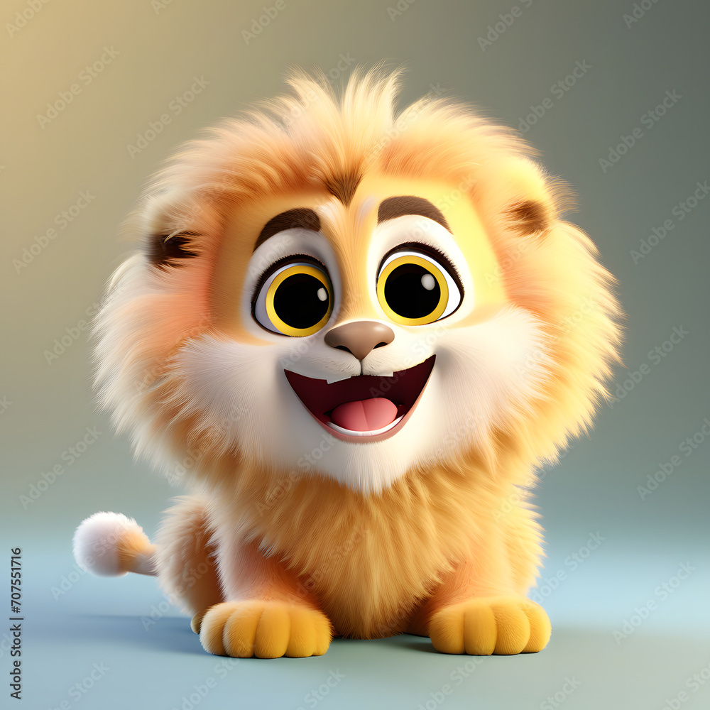 Lion smiling 003. Generate Ai