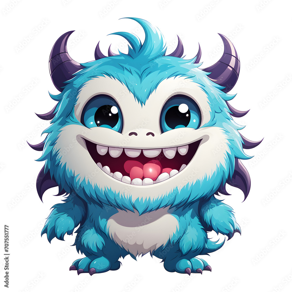 A Cute Monster Illustration with Transparent Background for Sticker A Cute Monster Illustration with Transparent Background for Sticker