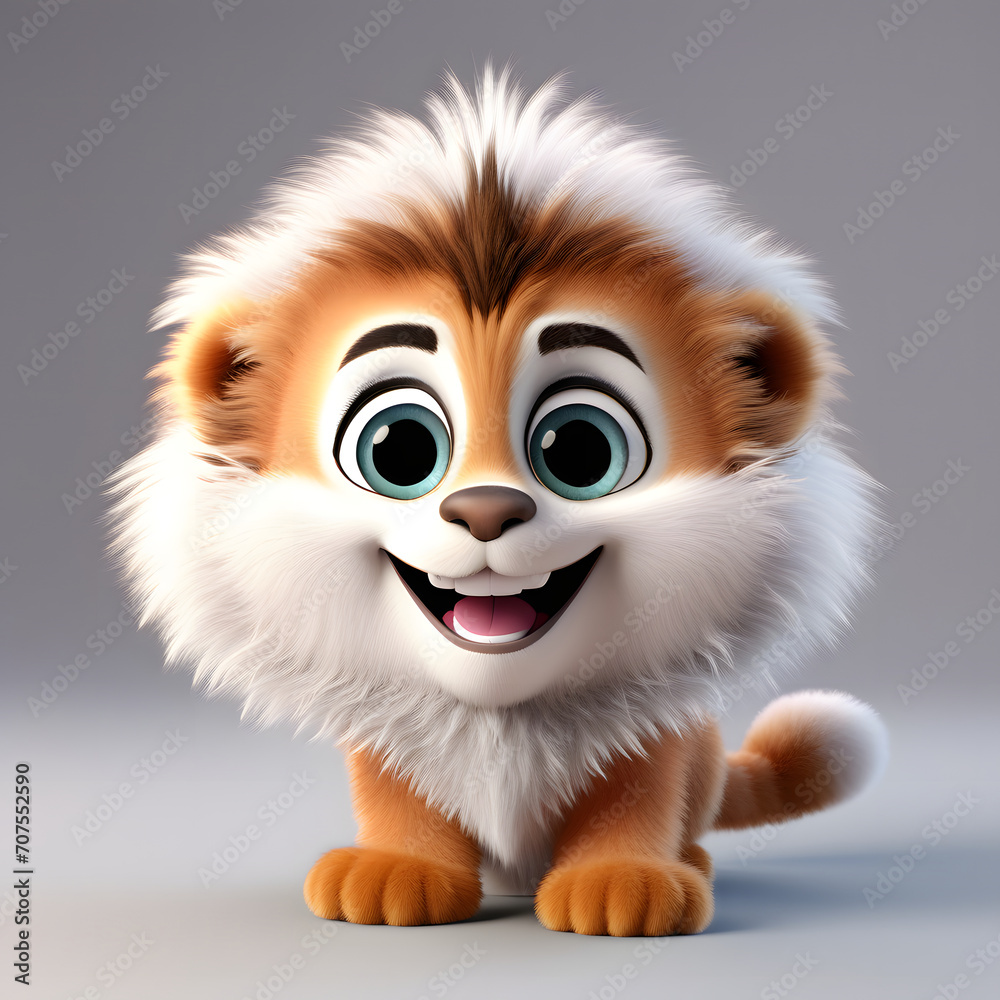 Lion smiling 018. Generate Ai