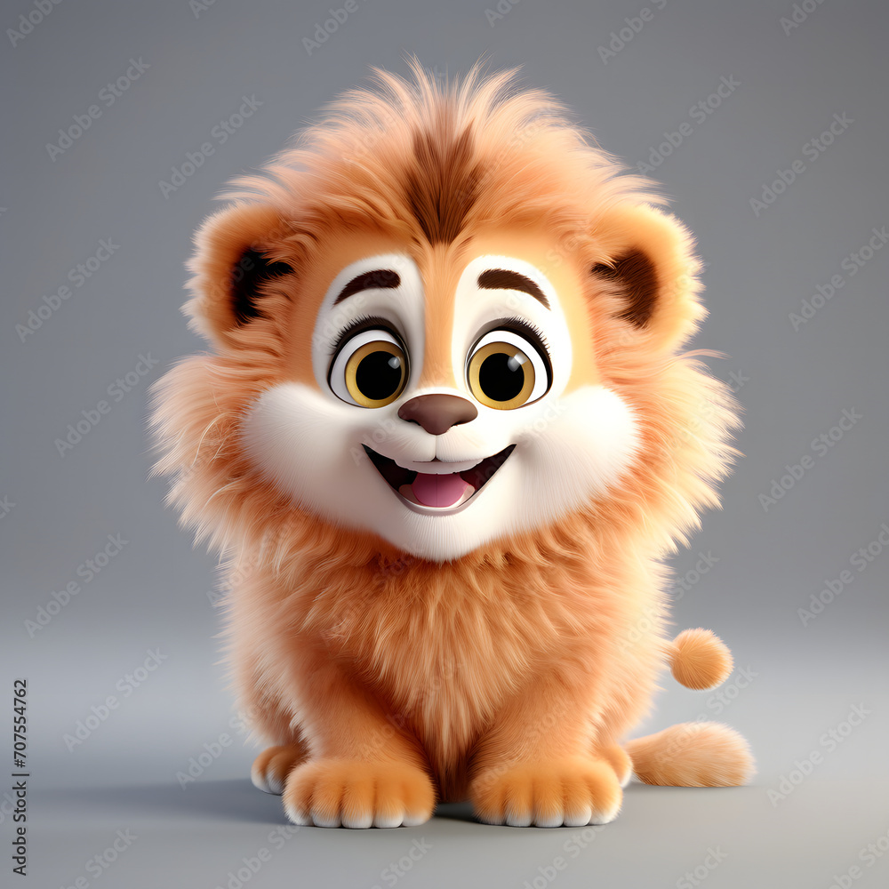 Lion smiling 045. Generate Ai