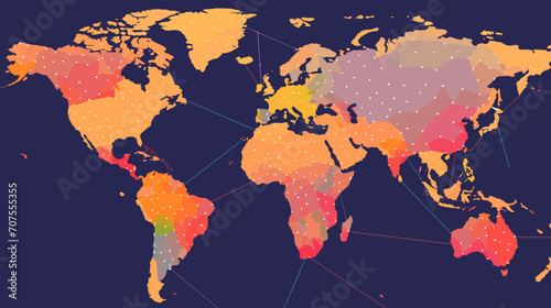 World wide business concept image. Vector illustration.