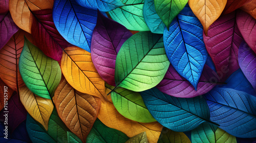 Colored leafs. Leaf texture pattern Macro leaves