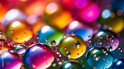 Colorful bubbles with the gay pride flag