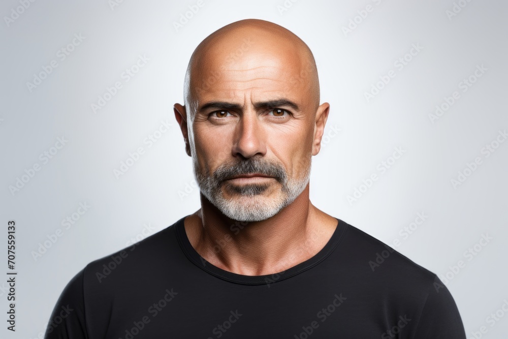 Handsome mature man with beard and mustache. Studio shot. Handsome mature man with beard and mustache. Studio shot.