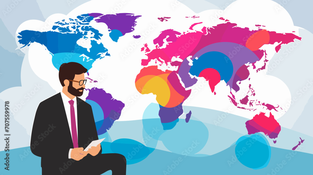 World wide business concept image. Vector illustration. World wide business concept image. Vector illustration.