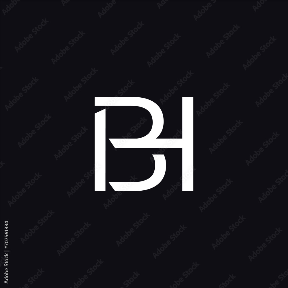 Initial letter BH logo design template vector illustration Initial letter BH logo design template vector illustration