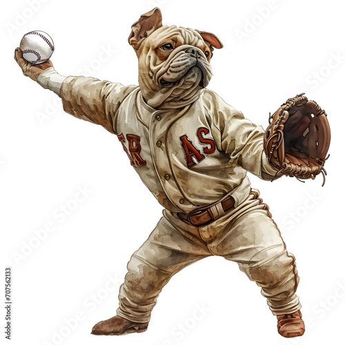 bulldog baseball pitcher photo