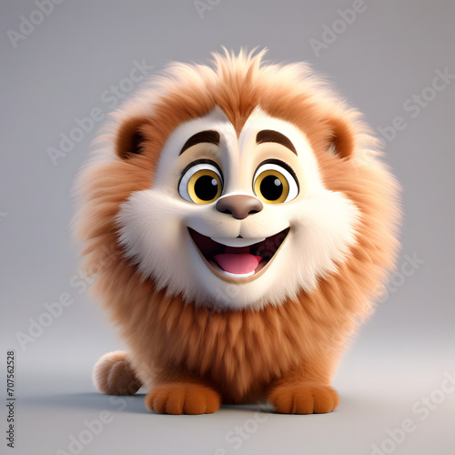 Lion smiling 071. Generate Ai