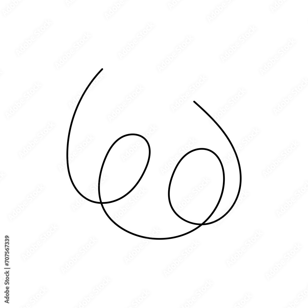 Minimal line art element for decorative artwork Minimal line art element for decorative artwork