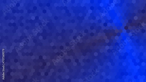 colorful hexagonal blue gradient background with blur effect