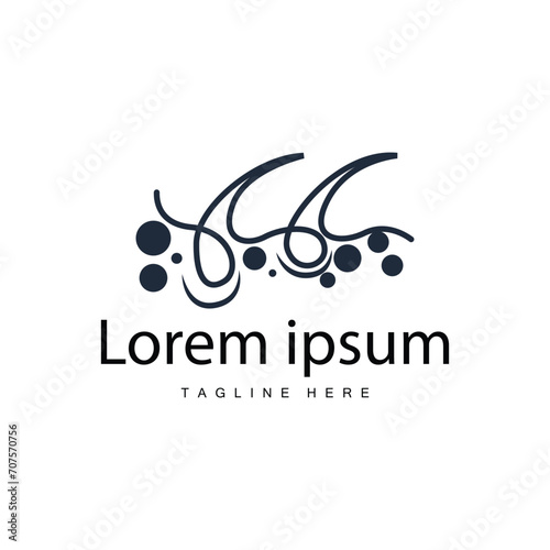 Hair care logo design simple hair skin care silhouette illustration vector template