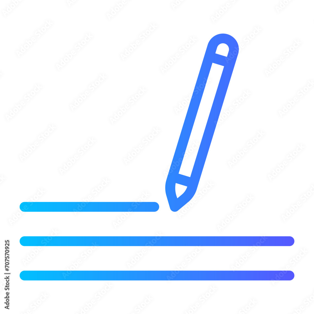 writing gradient icon writing gradient icon