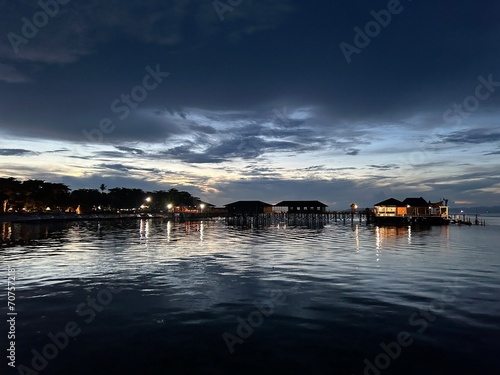 Mabul Island, the base for diving in Sipadan Island, Sabah state in Malaysia. photo