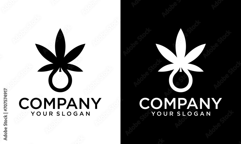 CBD Cannabis logo oil with the inspiration of the line art knot logo design CBD Cannabis logo oil with the inspiration of the line art knot logo design