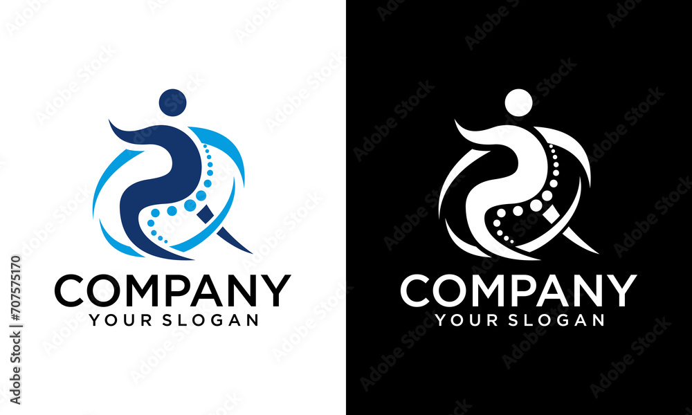 Creative P letter logo, Spine health logo, spine care logo, Physiotherapy logo Creative P letter logo, Spine health logo, spine care logo, Physiotherapy logo