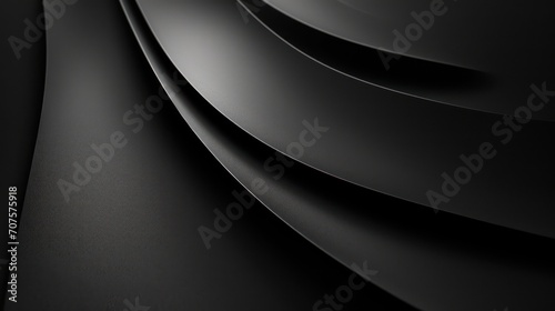 Dark black 3D background with clean lines, solid texture, and a classy color scheme for a sophisticated look. 