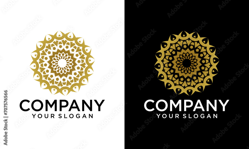 Fototapeta premium Creative Abstract elegant tree leaf flower logo icon vector design. Universal creative premium symbol. Graceful jewel boutique vector sign.