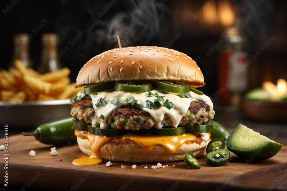 Fotografie Jalapeño Popper Burger