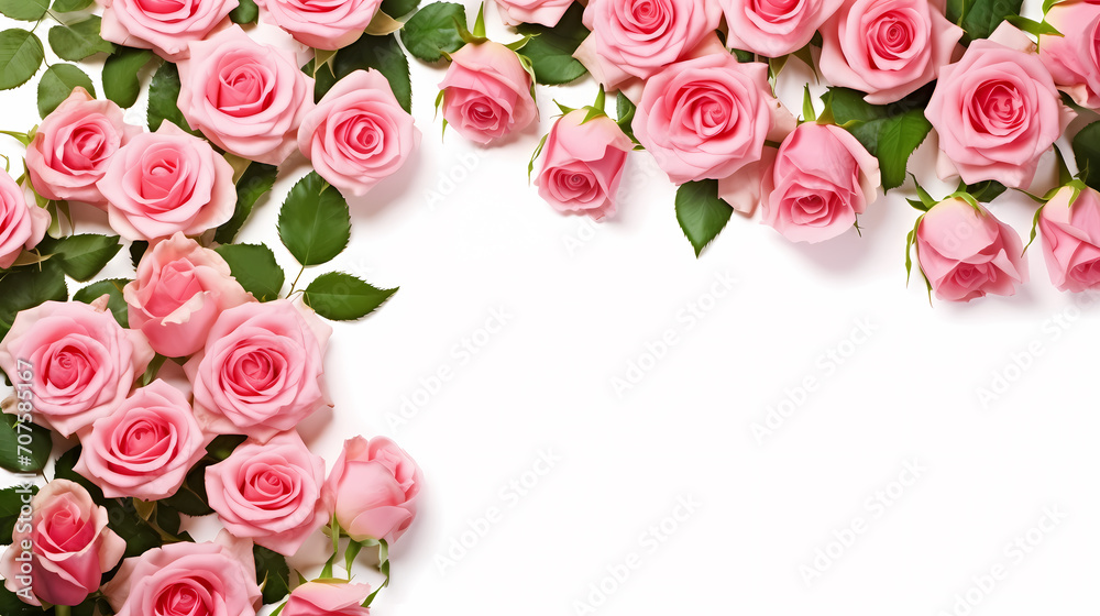 Empty floral frame with copy space for greeting card or invitation design Empty floral frame with copy space for greeting card or invitation design