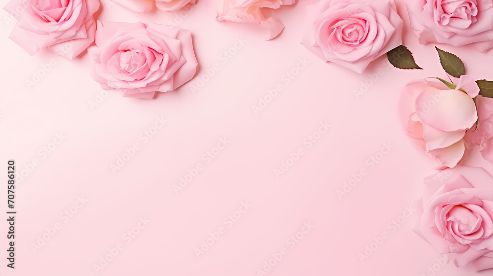 Empty floral frame with copy space for greeting card or invitation design Empty floral frame with copy space for greeting card or invitation design
