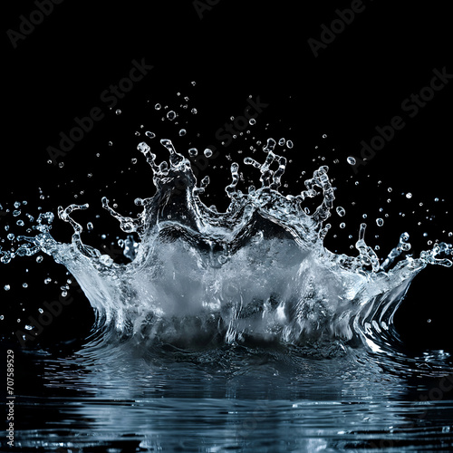 water splash on black