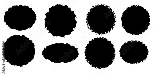 Slika na platnu illustration of a set of  grunge splashe buttons