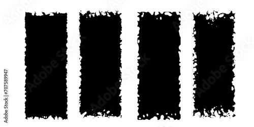 illustration of a set of  grunge splashe buttons