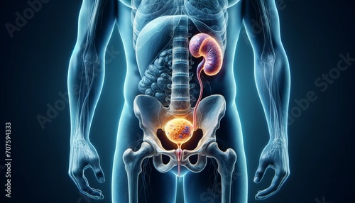 Bladder and kidney problem illustration