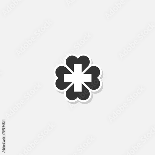 Healthcare Medical Logo sticker isolated on gray background