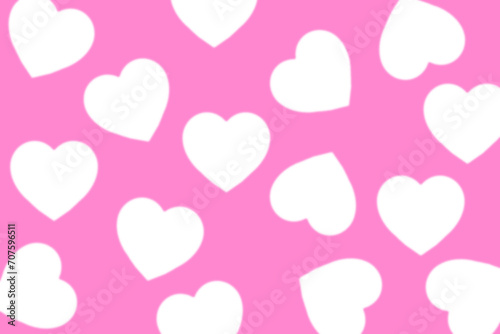 white hearts on pink background