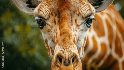 Giraffe Close Up Focused Eyes in a Stunning Documentary Photo