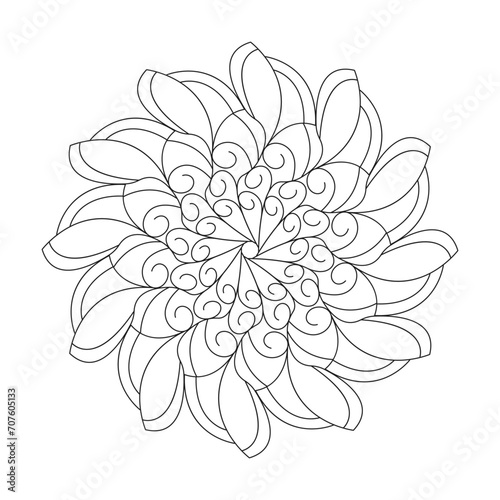 Vibrant Variations Mandala coloring book page for kdp book interior