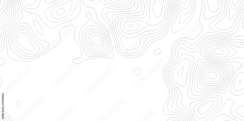Seamless topo map pattern  lines. Abstract sea map geographic contour map. topographic contours map background. Abstract white pattern topography vector background. Topographic line map background. - obrazy, fototapety, plakaty 