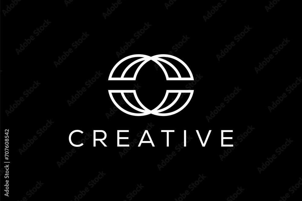 Initial c logo design vector luxury line cc letter mark logo