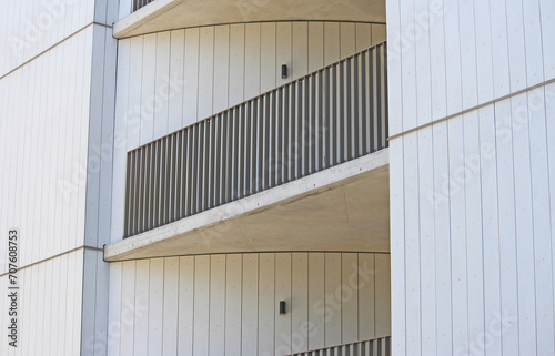 Abstract image of the balconies of a new apartment block