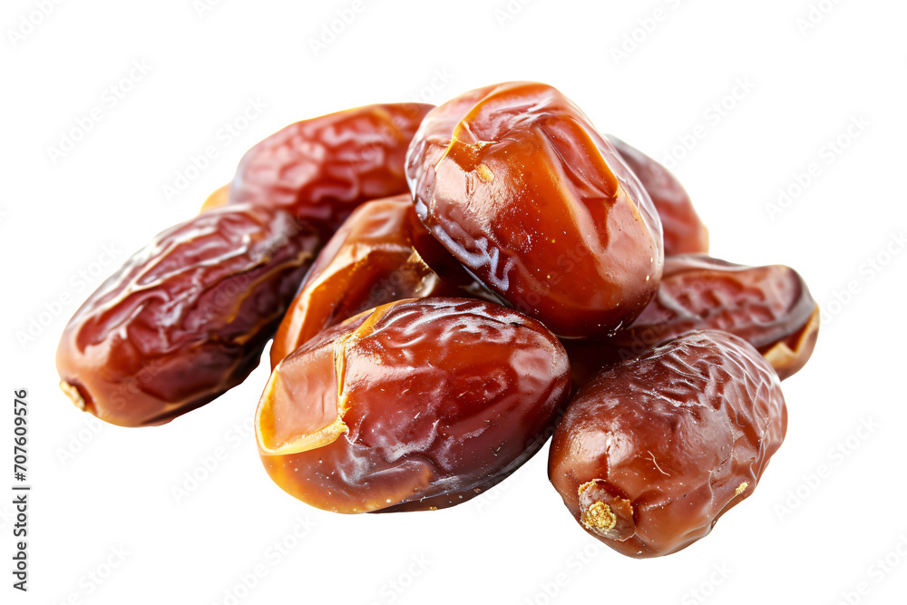 Dates fruits isolated on white background