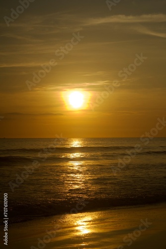 A Serene Sunset at Sea