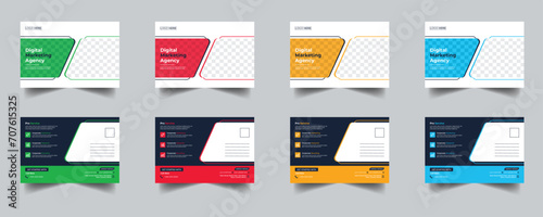 Modern Creative Corporate Post Card Template, Vector Template for Opening Invitation Editable, Professional Business Postcard Design, Event Card Design, Invitation Design, Direct Mail EDDM Template