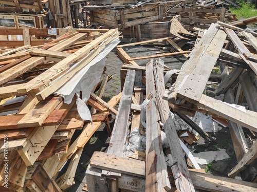 pile of wooden crates