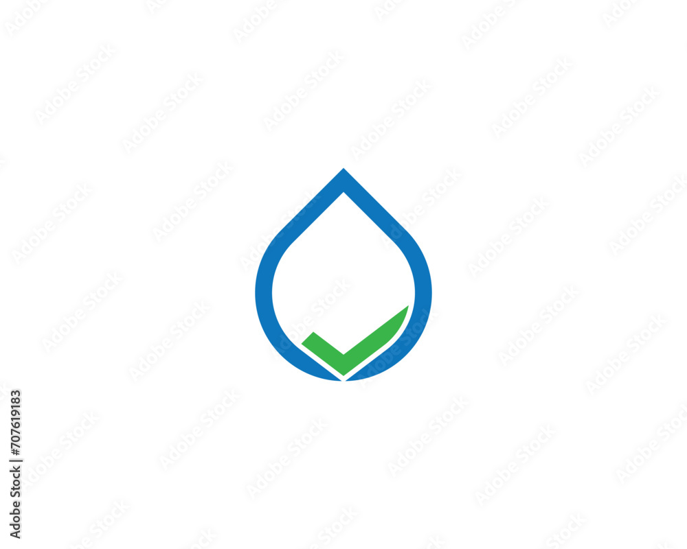 Drop Check Water Logo Concept icon sign symbol Element Design. Aqua, Tick, Mineral Oil, Droplet Logotype. Vector illustration template Drop Check Water Logo Concept icon sign symbol Element Design. Aqua, Tick, Mineral Oil, Droplet Logotype. Vector illustration template