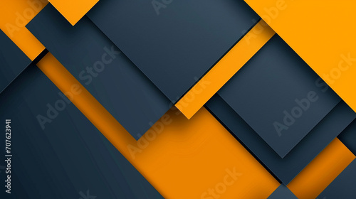 Charcoal & yellow rectangle background vector presentation design. PowerPoint and business background