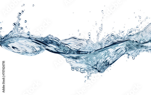 Elegance Unleashed in Mesmerizing Dance of Vivid Water Splashes on White or PNG Transparent Background.