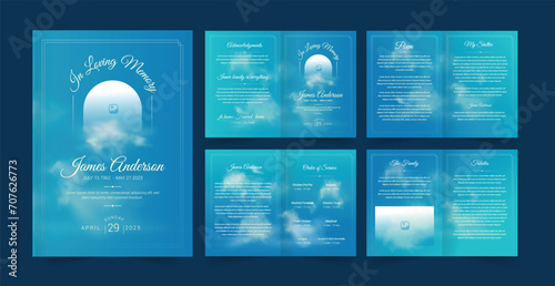 Celebrating the Life Funeral Program Layout Template