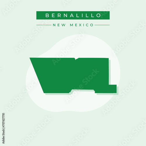 Vector illustration vector of Bernalillo map New Mexico photo