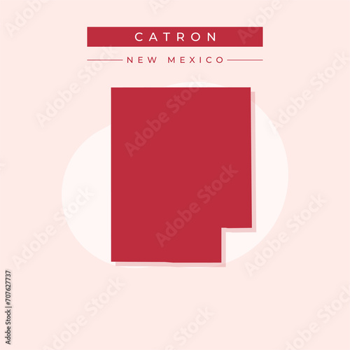 Vector illustration vector of Catron map New Mexico photo