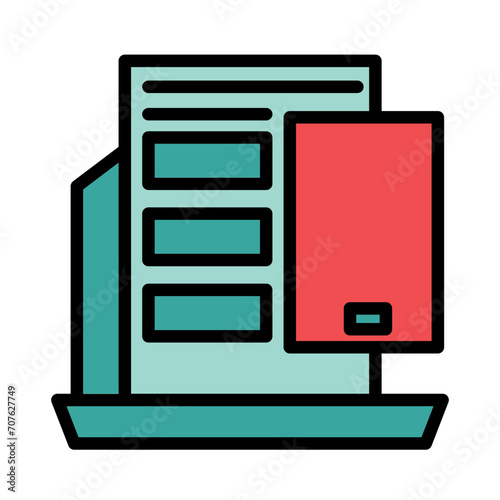 Banners Computer Inbound Filled Outline Icon
