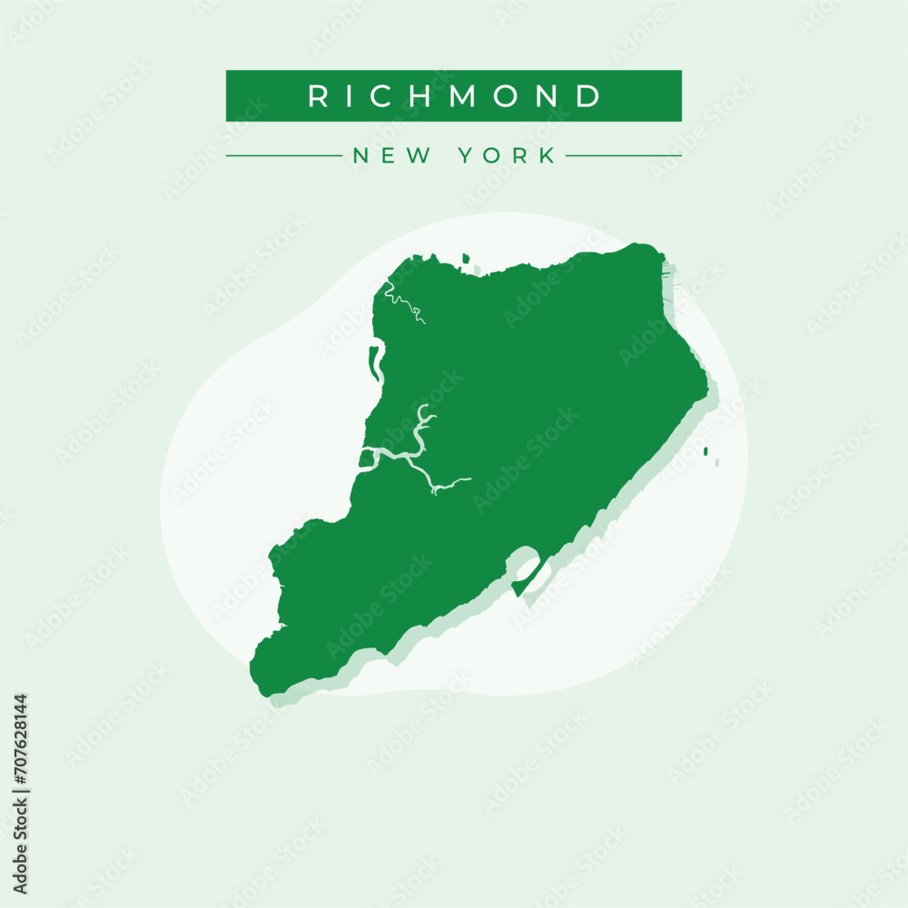 Vector illustration vector of Richmond map New York